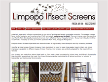 Tablet Screenshot of mosquitoscreens.co.za